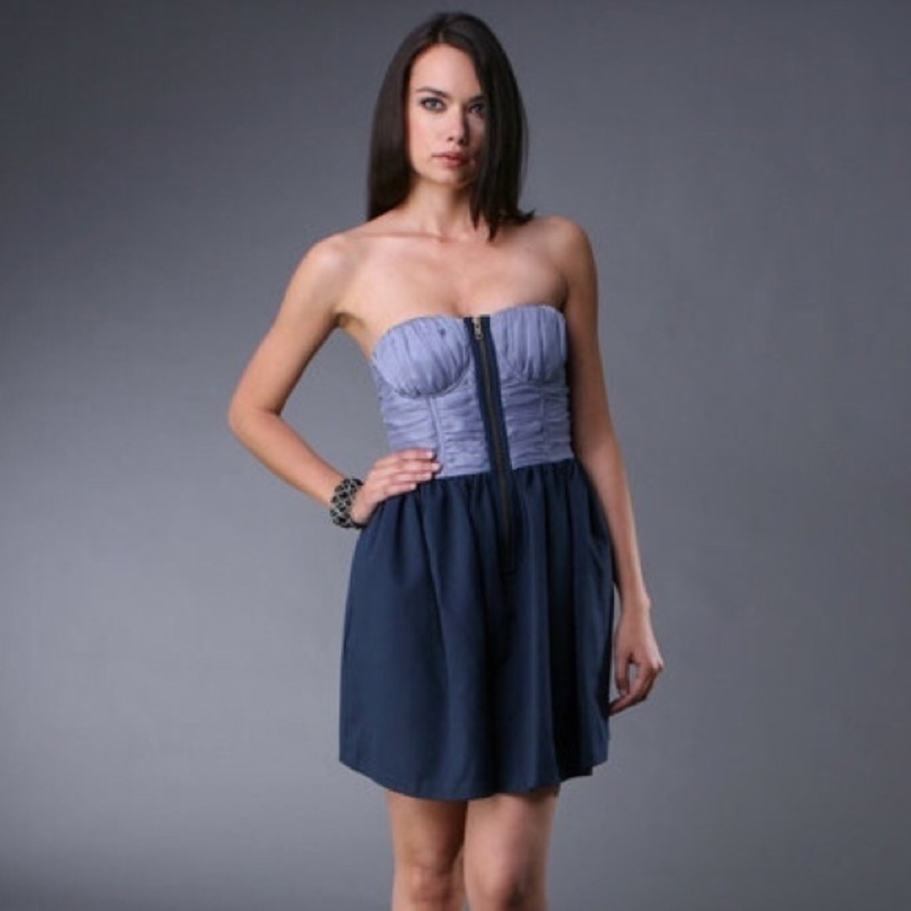 LaROK Lilac/Navy Night Out dress, (S)4, preowned